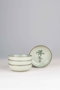 Hermia Set de 4 Tazones de Porcelana Verde 15 cm